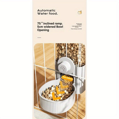 Hanging Cage Pet Water Dispenser & Automatic Feeder – No-Drip Gravity Feed Bowl for Rabbits, Guinea Pigs, Hamsters & Small Animals | Cage-Mount Design, Easy Refill