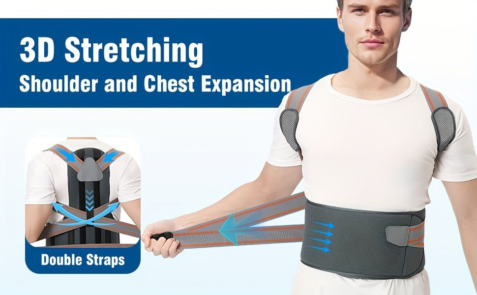 Magnetic Posture Corrector Back Brace – Adjustable Shoulder Support Belt for Men & Women, Instant Posture Improvement, Breathable Back Straightener