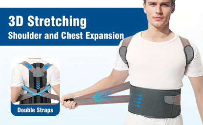 Magnetic Posture Corrector Back Brace – Adjustable Shoulder Support Belt for Men & Women, Instant Posture Improvement, Breathable Back Straightener