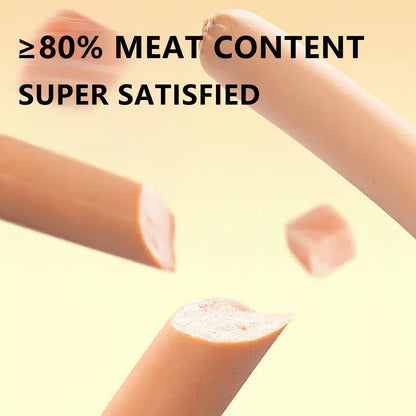 Grain-Free Dog Sausage Treats – Chicken Flavor Ham Sticks, Soft & Easy-Digest Dental Chew Snacks for Puppies & Adult Dogs, No Additives, All Breeds (16-Pack or 32-Pack)