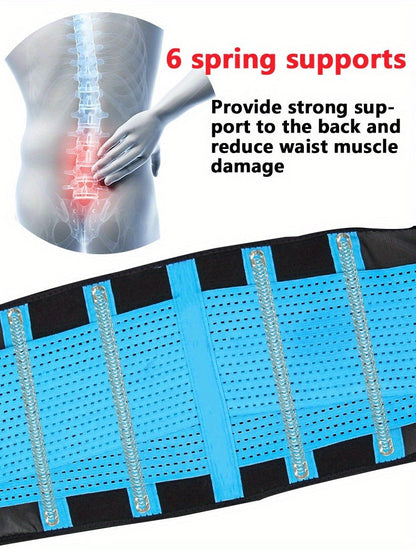 Weightlifting Belt for Men Women - Adjustable Gym Waist Support Belt with Hook-and-Loop Closure, Breathable Polyester Back Brace for Powerlifting, Deadlifts & Fitness Training, S/M/L
