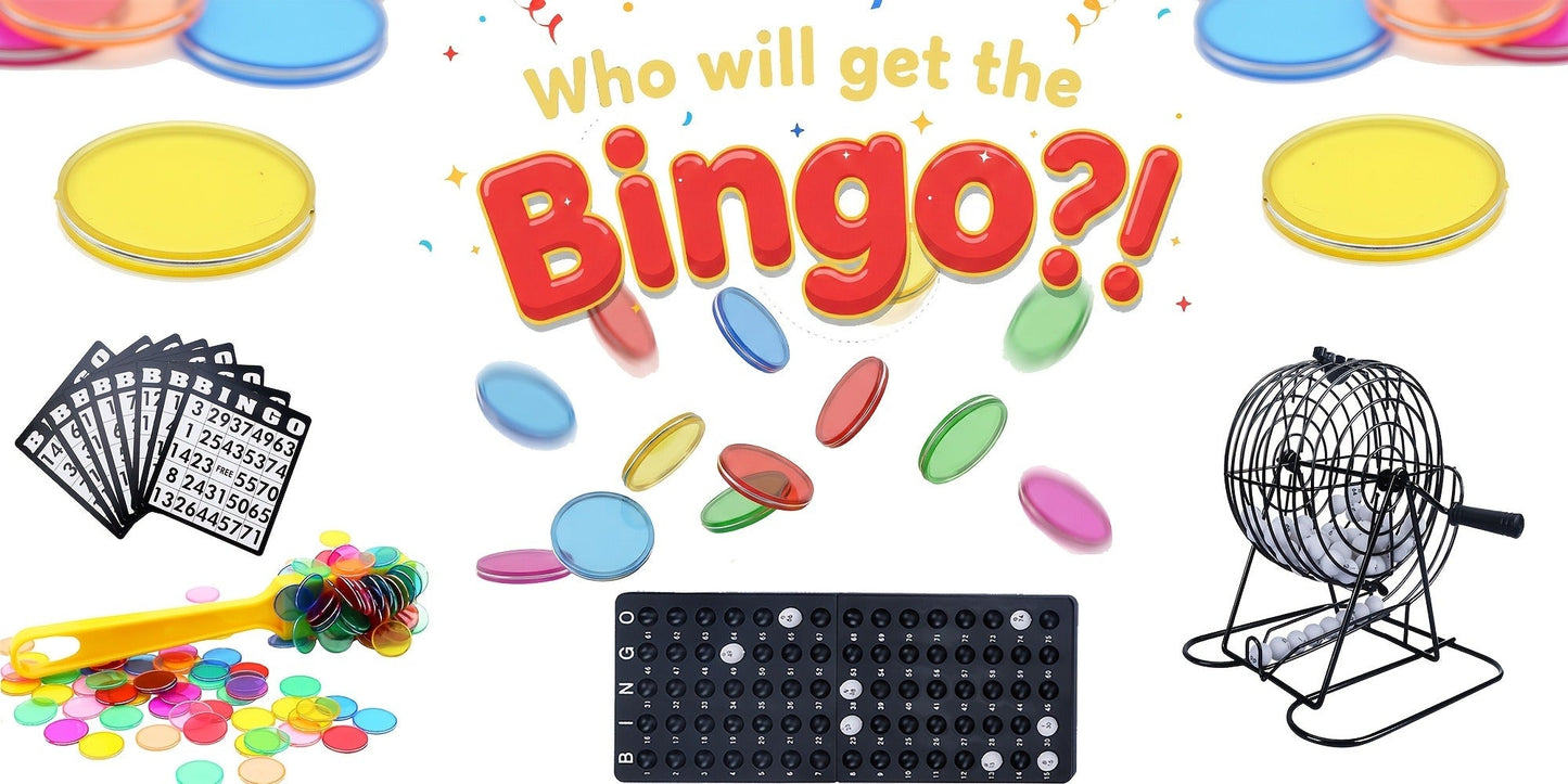 Bingo Cage Machine Set with Wand Manual Lottery Ball Spinner for Party Game Night Halloween Christmas