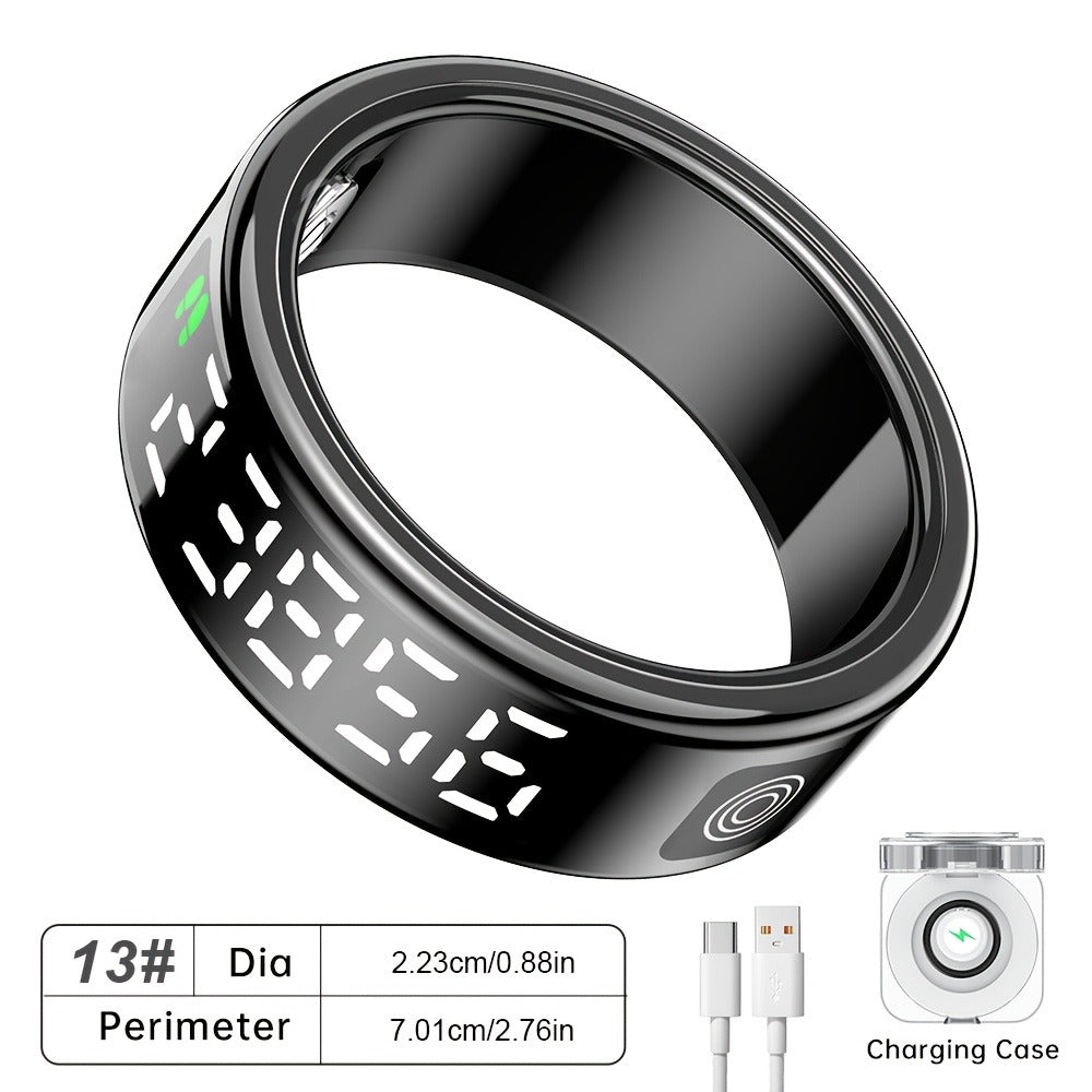 Stainless Steel Smart Ring | Fitness Monitor USB Charging Gift