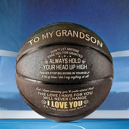 Motivational Basketball Gift for Teenagers, Grandson & Grandchild – International Standard Size, Inspirational Quote Ball, Perfect Birthday & Christmas Gift for Boys & Girls Age 14+