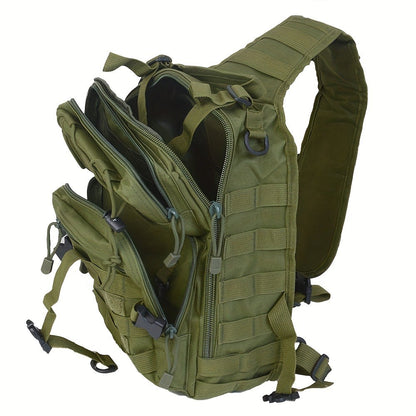 Tactical Chest Bag – Single Shoulder Crossbody Sling Pack for Hiking, Patrol & Outdoor EDC, Adjustable Strap, Multi-Pocket