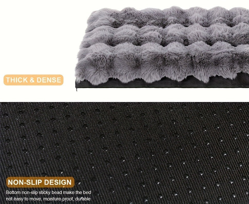 Orthopedic Dog Bed for Large Dogs - XL XXL Memory Foam Pet Bed with Removable Washable Cover, Anti-Slip Base, Faux Fur Kennel for Joint Relief, Machine Washable, Dirt-Repellent, Small Medium Large XLarge