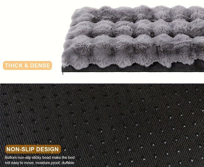 Orthopedic Dog Bed for Large Dogs - XL XXL Memory Foam Pet Bed with Removable Washable Cover, Anti-Slip Base, Faux Fur Kennel for Joint Relief, Machine Washable, Dirt-Repellent, Small Medium Large XLarge