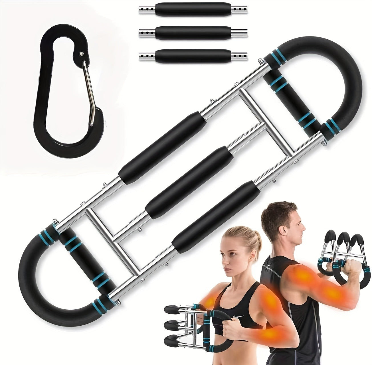 Spring Chest Expander Bar – Adjustable Arm & Tricep Trainer