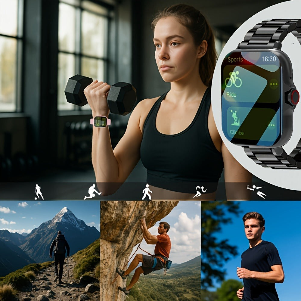 Smart Watch with Answer & Make Calls for Women Men – 100+ Sports Modes, Fitness Activity Tracker, Heart Rate Monitor, Pedometer, Compatible with Android & iPhone, Perfect Gift