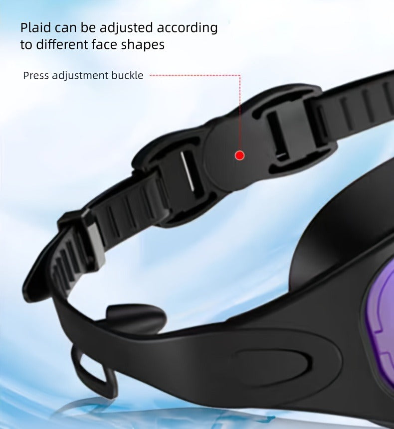Anti-Fog Swimming Goggles Set – UV Protection, Earplugs & Nose Clip