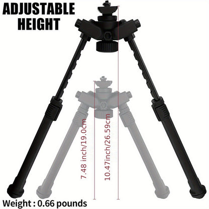 M-LOK Bipod Lightweight Aluminum Alloy Foldable Adjustable Rifle Bipod for Hunting Shooting AR15 M4 Tactical Rifle Non-Slip Rubber Feet Quick Release Black Flat Dark Earth