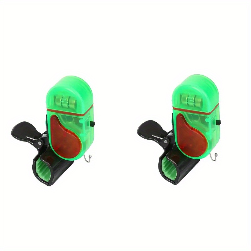 Fishing Bite Alarm Set of 4 with Sound Alert & LED Indicator – All-Weather Portable Electronic Fish Bite Detector for Night Fishing, Long-Distance Carp Fishing, Beginners & Experienced Anglers, Green