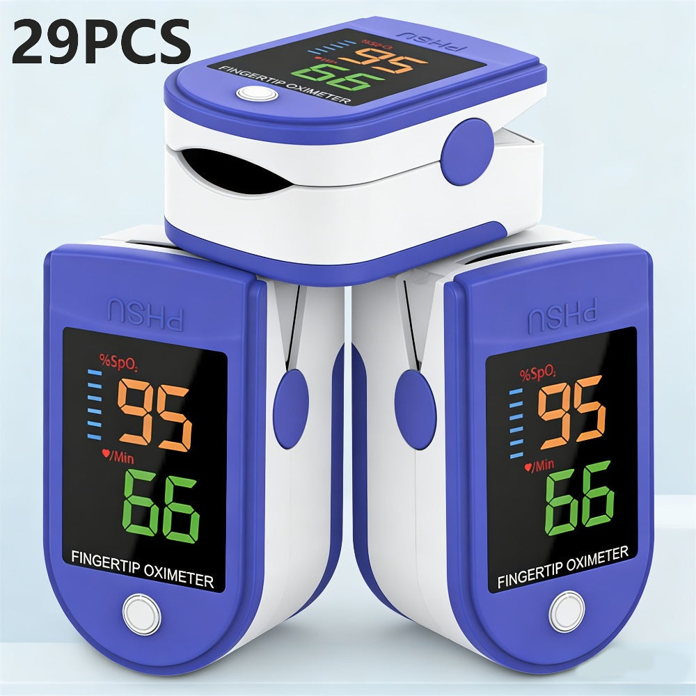 Finger Pulse Oximeter with Large Display, Athletic & Aviation Grade Blood Oxygen Saturation Monitor, Accurate SpO2 & Heart Rate Meter for Sports Fitness Home Health Monitoring – Available in Sets