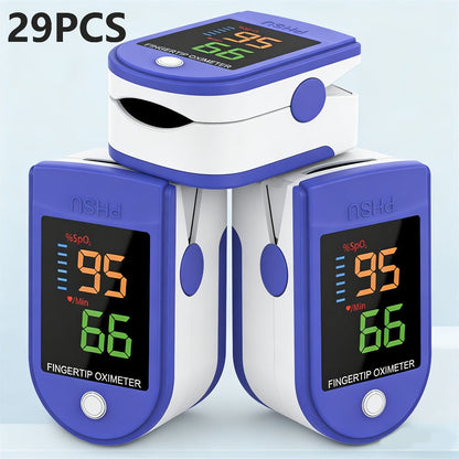Finger Pulse Oximeter with Large Display, Athletic & Aviation Grade Blood Oxygen Saturation Monitor, Accurate SpO2 & Heart Rate Meter for Sports Fitness Home Health Monitoring – Available in Sets
