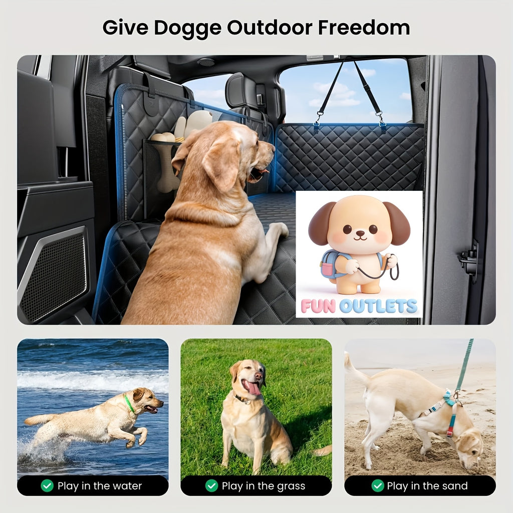 Dog Backseat Expander -Large Space, Dog Car Seat Cover Hard Bottom CanAccommodate 400 Pounds, Sturdy Dog Backseat Expander, Dog HammockCar Dog Lathe, SUV, Truck