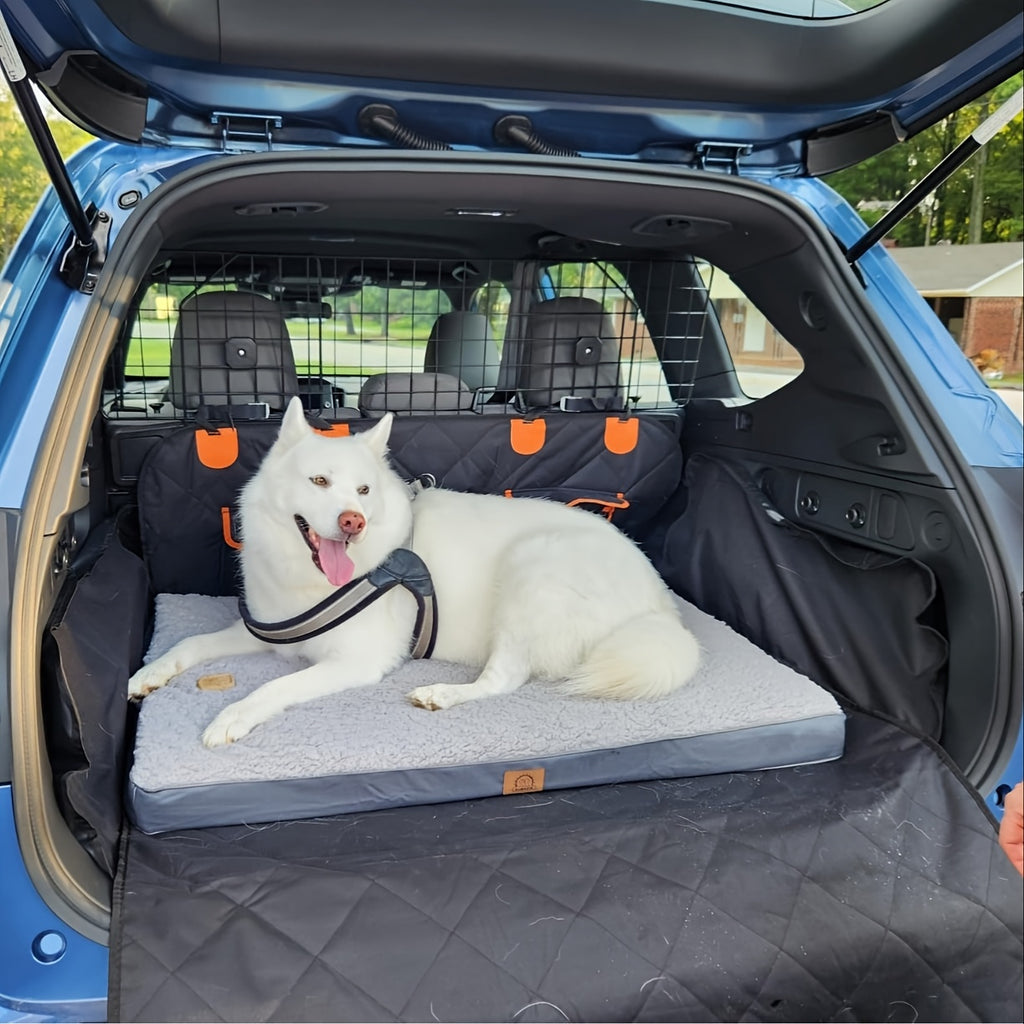 SUV Cargo Liner for Dogs, Pet Cargo Cover Dog Seat Mat for SUVs Sedans Vans with Bumper Flap Protector, Non-Slip, Large Size  Fit, Black