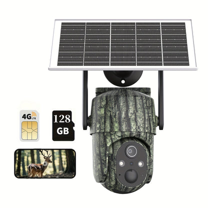 4G Cellular Game Camera Solar Powered - 2K Live View, 0.02s Motion Trigger, Night Vision, No WiFi Needed for Hunting & Wildlife