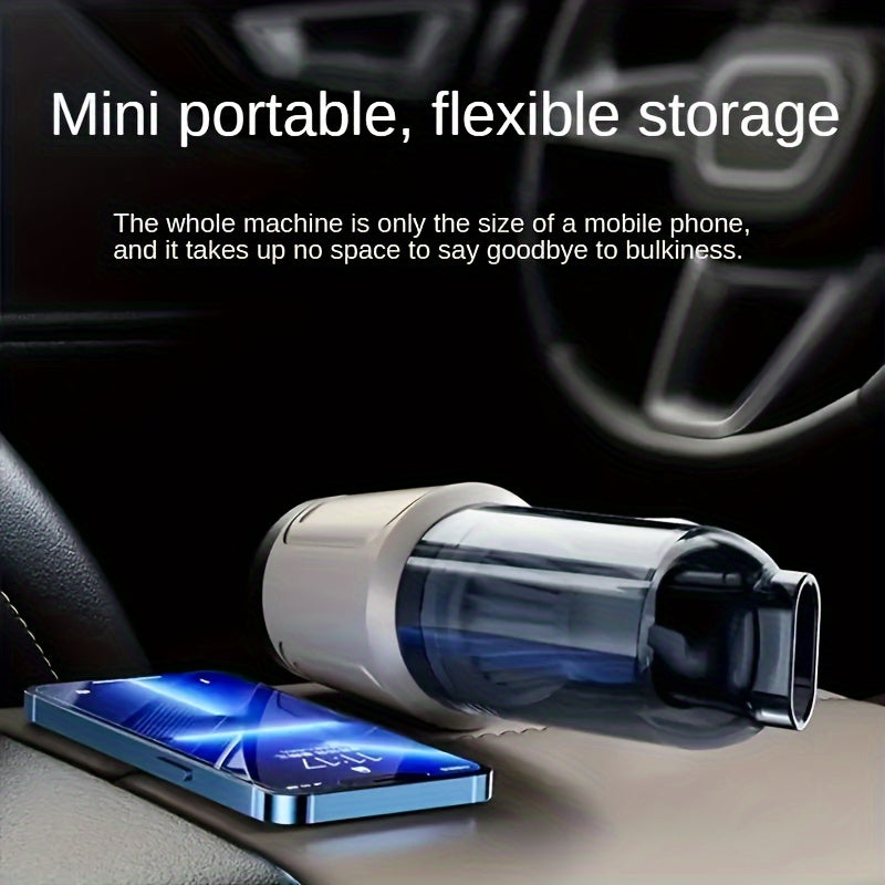 A Three In One Wireless Vacuum Cleaner with A High Power, Which Can Be Used for Suction, Air Extraction, And Blowing, Both In The Car And At Home. It Has An Extended Battery Life, Can Absorb Dust, Debris, Pet Hair, Air Extraction, And Dust Blowing