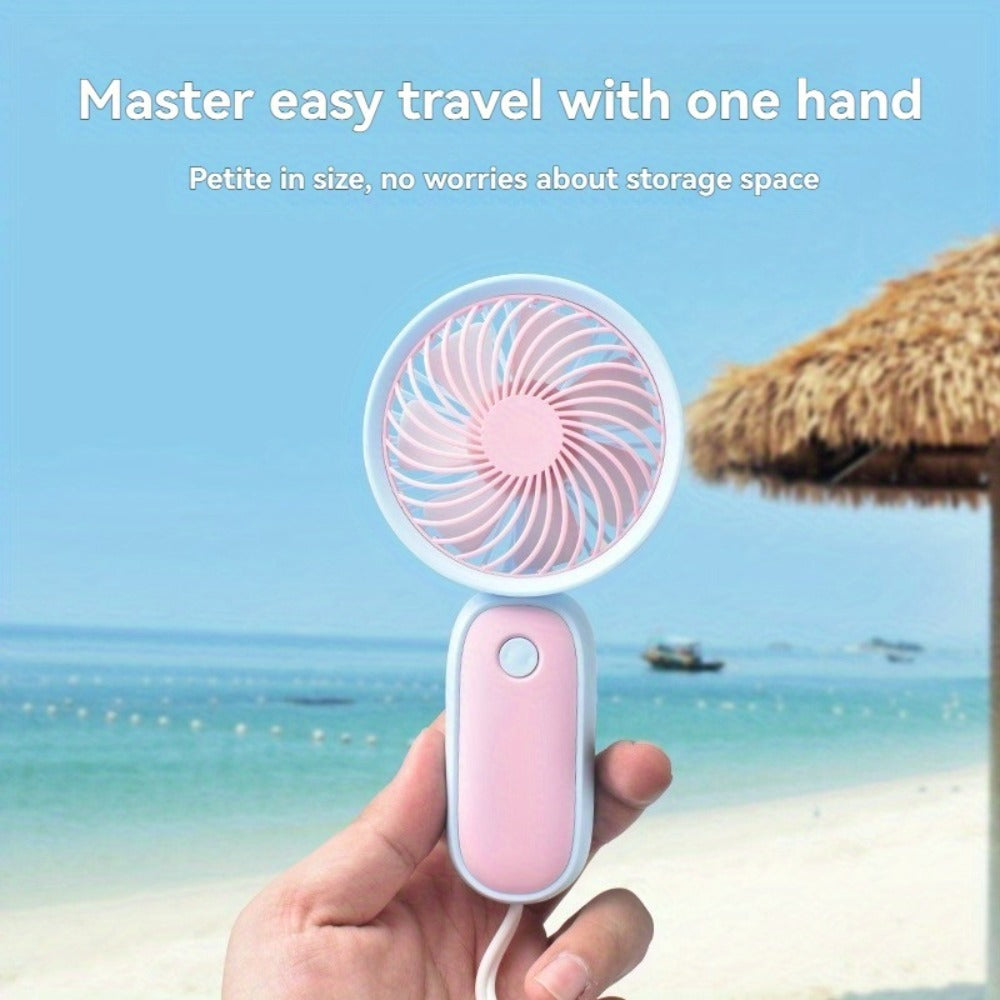 Mini Handheld Fan Bulk 12 Pack | Portable Neck & Wrist Personal Fan, USB Rechargeable, Lightweight Cute Design for Wedding Favors, Festival Party, Travel, Camping & Office Giveaways – Type A & B