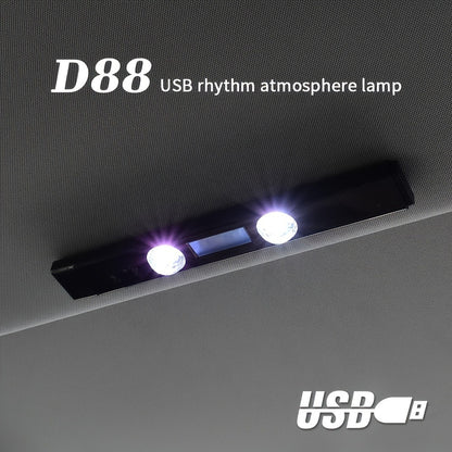 RGB Car Interior Atmosphere Lights Music Sync LED Neon Starlight – Remote Control USB 5V Multi-Color Ambient Lighting for Car Party DJ Home