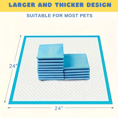 Dog Potty Pads Ultra Absorbent 6-Layer Thick – Mess-Proof Backing for Home, Travel & Camping, 300% Thicker for Active Dogs, 50 / 101 / 200 Pads (23.62" or 28x34 Inch)