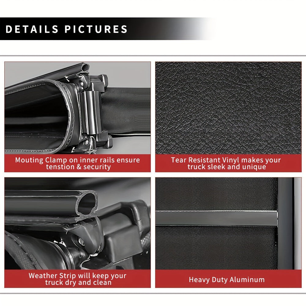 5.7FT Soft 4-Fold Tonneau Cover Truck Bed For Ram 1500 2009-2024 Without Rambox Water Proof Quad-Fold