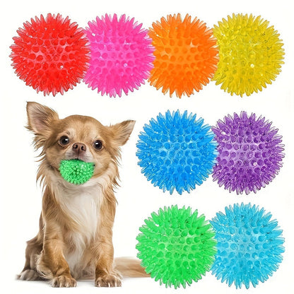 Squeaky Dog Balls for Teeth Cleaning & Training 12 Pack Durable Rubber Chew Toy Balls - Safe No Battery Design for Small to Medium Dogs, Multicolor Interactive Play Set