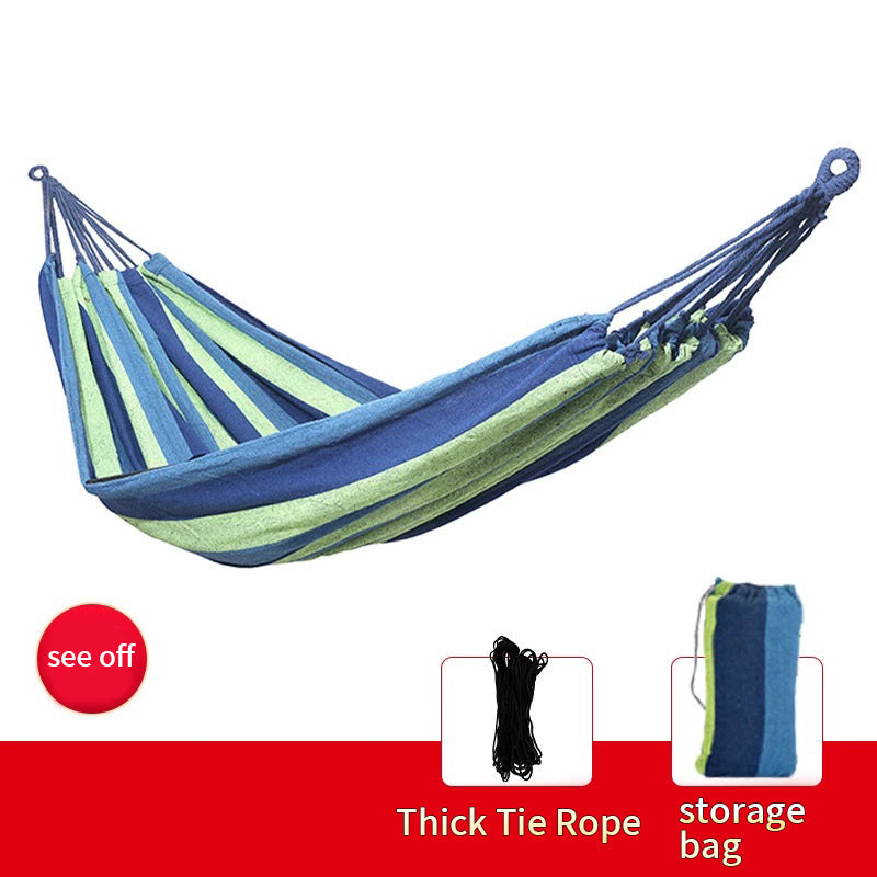 Camping Hammock Single Person Colorful Fabric Anti-Roll Design 330 lbs Capacity with Tree-Friendly Straps Portable Carrying Bag Outdoor Indoor Backyard Lounging