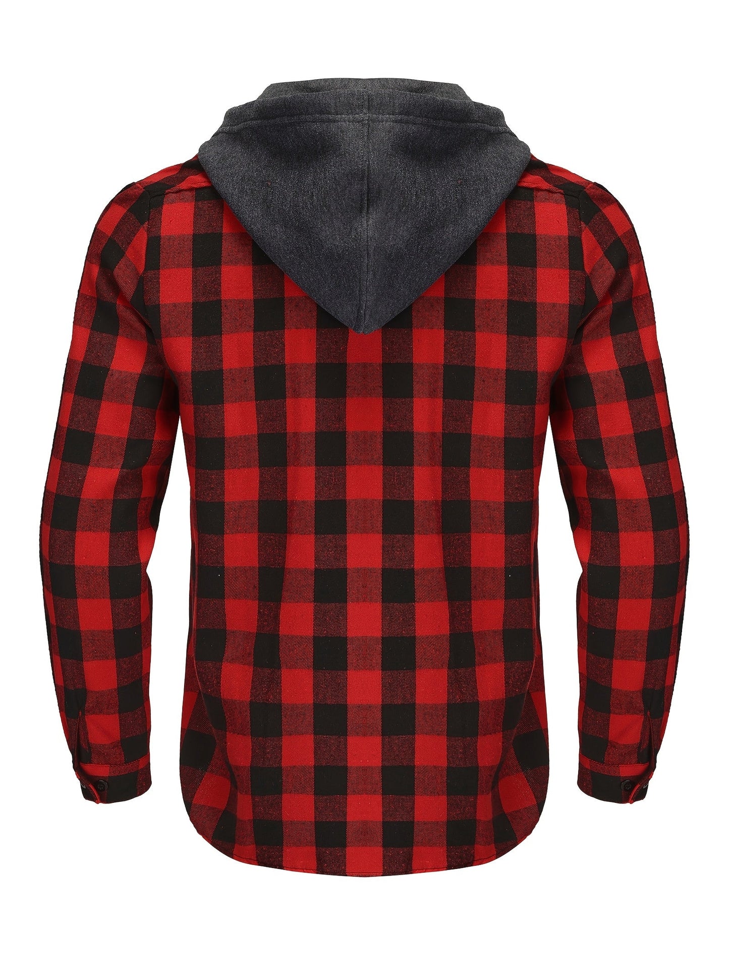 Men's Hoodie - Long Sleeve Button-Front