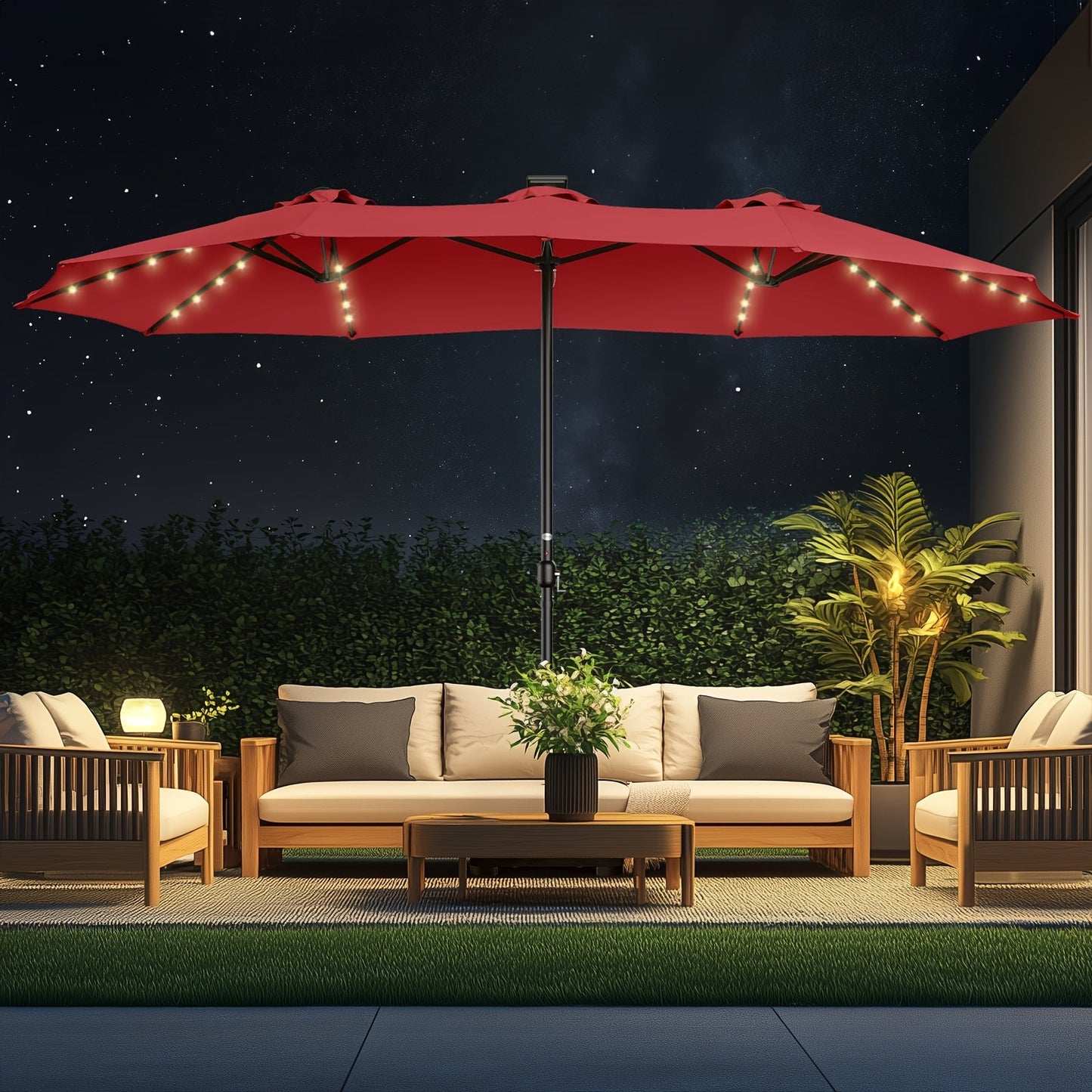 Patio Umbrella shown in the Red Patio Umbrella option