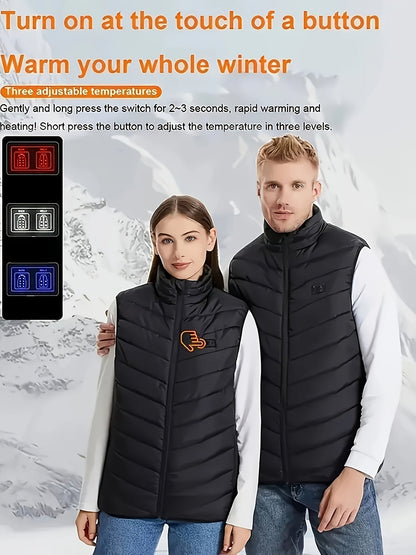 15-Zone USB Heated Vest - Front and Back Heat Controls