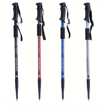 Adjustable Hiking Stick Aluminum Alloy – Lightweight Foldable Walking Pole with Quick Lock for Men & Women | Portable Trekking Cane for Camping & Outdoor