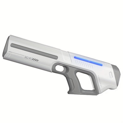Electric Water Gun with Auto-Fill, LED Lights & 40-Foot Range – USB Rechargeable Large Capacity Soaker Blaster for Kids & Adults, Pool Beach Backyard Outdoor Summer Toy, Gift Box