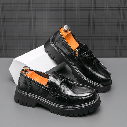 Men's Loafers & Slip-Ons - Platform Sole & Tassel Detail 268965