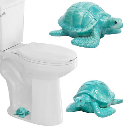 Toilet Bolt Caps Sea Turtle Decorative - 2pcs Resin Sea Turtle Toilet Screw Cover Caps, Easy Install Coastal Bathroom Decor, Fun Toilet Bolt Covers Replacement Parts, Green