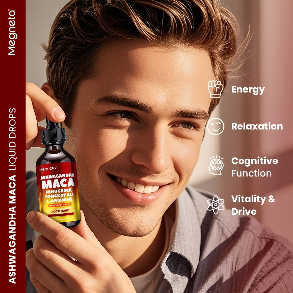 Maca Root & L-Arginine Men's Performance Supplement with Shilajit - Double-Acting Formula for Stamina, Nitric Oxide, Strength & Male Vitality - 3rd Party Tested 60-Day Supply 2 Bottles