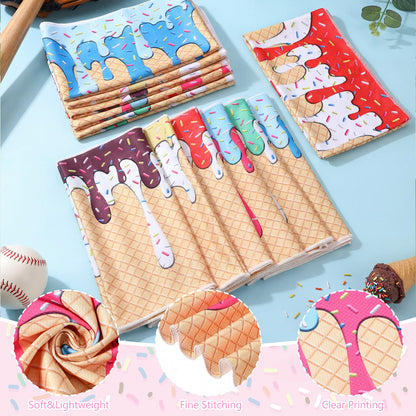 Microfiber Cooling Towel 12 Pack 30x9 Inch Chilly Breathable Sport Sweat Towel for Baseball Softball Soccer Golf Gym Running Team Coach Gift Colorful