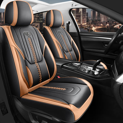 Red Rain Car Seat Cover Synthetic Leather Seat Cover Full Enclosure Comfortable Car Seat Cover Fit Most Cars Sedan Truck SUV
