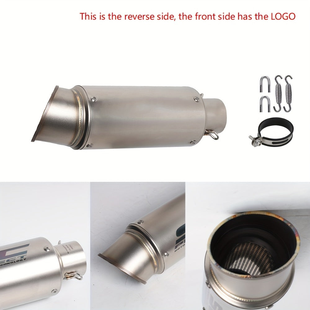 Motorcycle Exhaust Pipe 51mm & 60mm - Stainless Steel Slip-On for NMAX 125/155, Suzuki GSX650F, GSX1250 & GSX650R | Performance Exhaust Upgrade