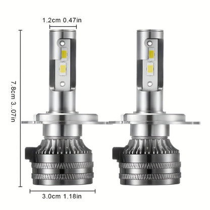 LED Headlight Bulbs 30000 Lumens 350W – H4 H11 9005/HB3 9006/HB4 9012/HIR2 | 6500K White 12V | 2-Pack Upgrade for Brighter Nighttime Driving