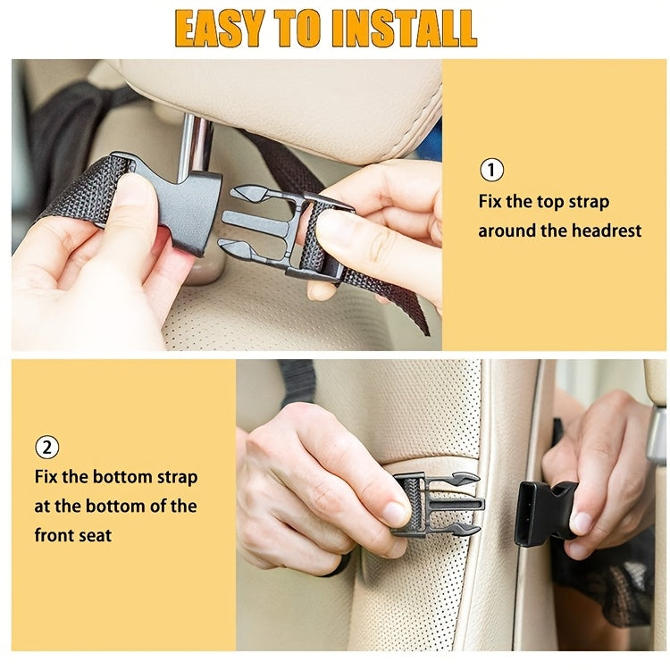 Car Seat Organizer, Multi-functional Car Interior Storage Bag, Rear Seat iPad Storage Pouch