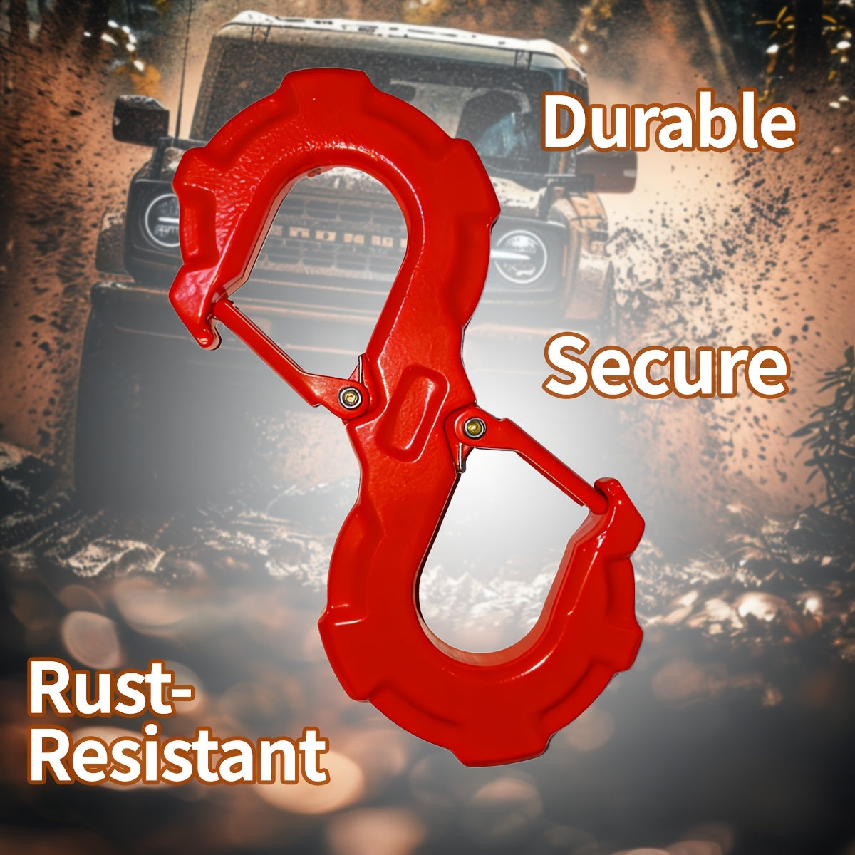 Multi Functional High-quality S-shaped Trailer Tow Hook, Heavy-duty G80 Alloy Steel, Towing Hook Load Capacity Of 33000 Pounds, Suitable For Off-road Rescue, Trucks, Trailers, SUVs And Other Vehicles, Essential For Outdoor Adventure Travel