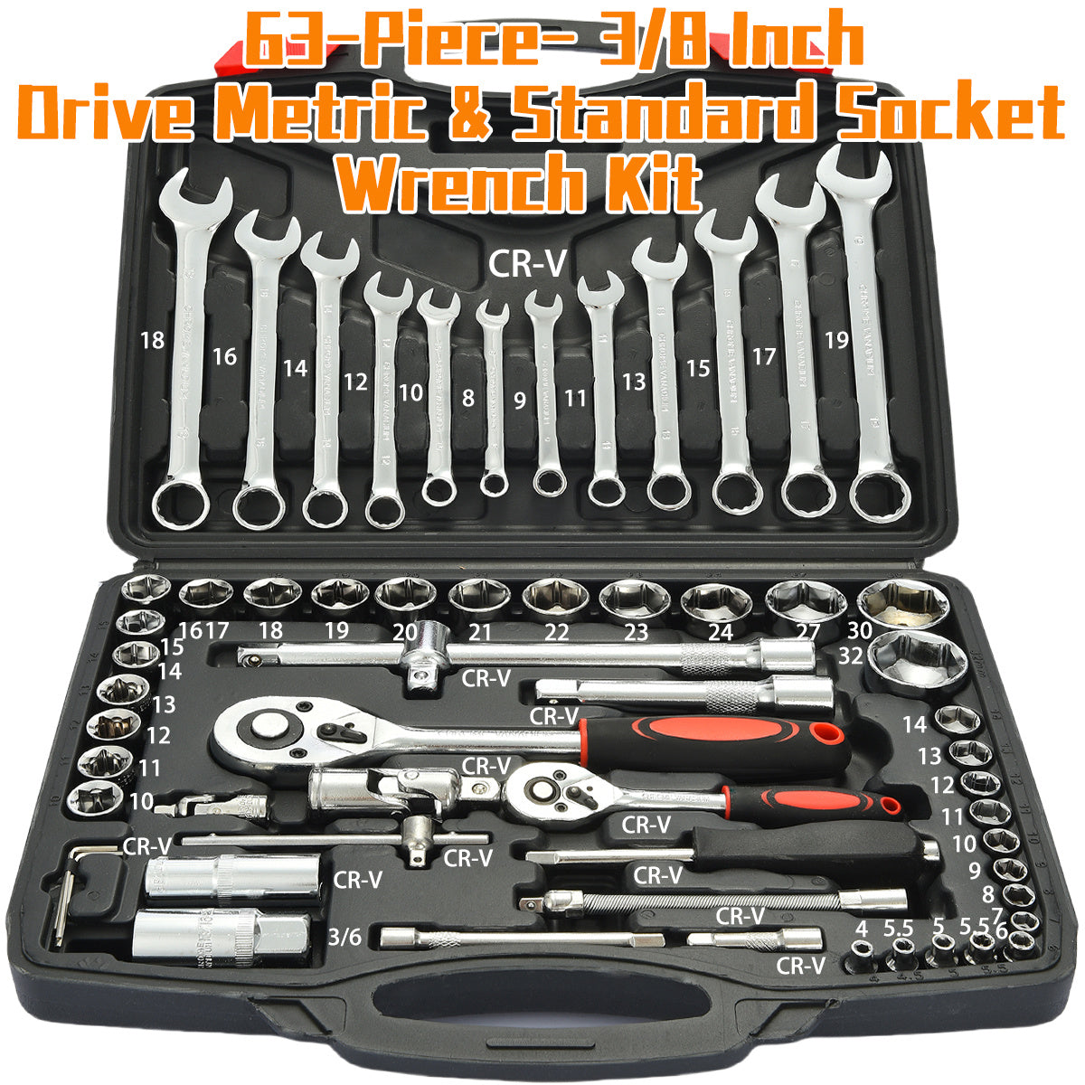FAXHION 96/55/63/46pcs High-end Professional Tool Sets, Auto/ Bicycle Maintenance Machinery Sets, Racing-class Auto Parts Maintenance Ratchet Wrenches Or Other Auto Maintenance Parts Tool Sets.