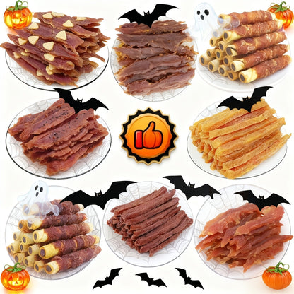 Duck Jerky Dog Treats – Chicken-Wrapped Sweet Potato Sticks, Chewy Long Lasting Chews for Small Medium Large Dogs, Easily Digestible Training Treats & Pet Snacks for All Breeds