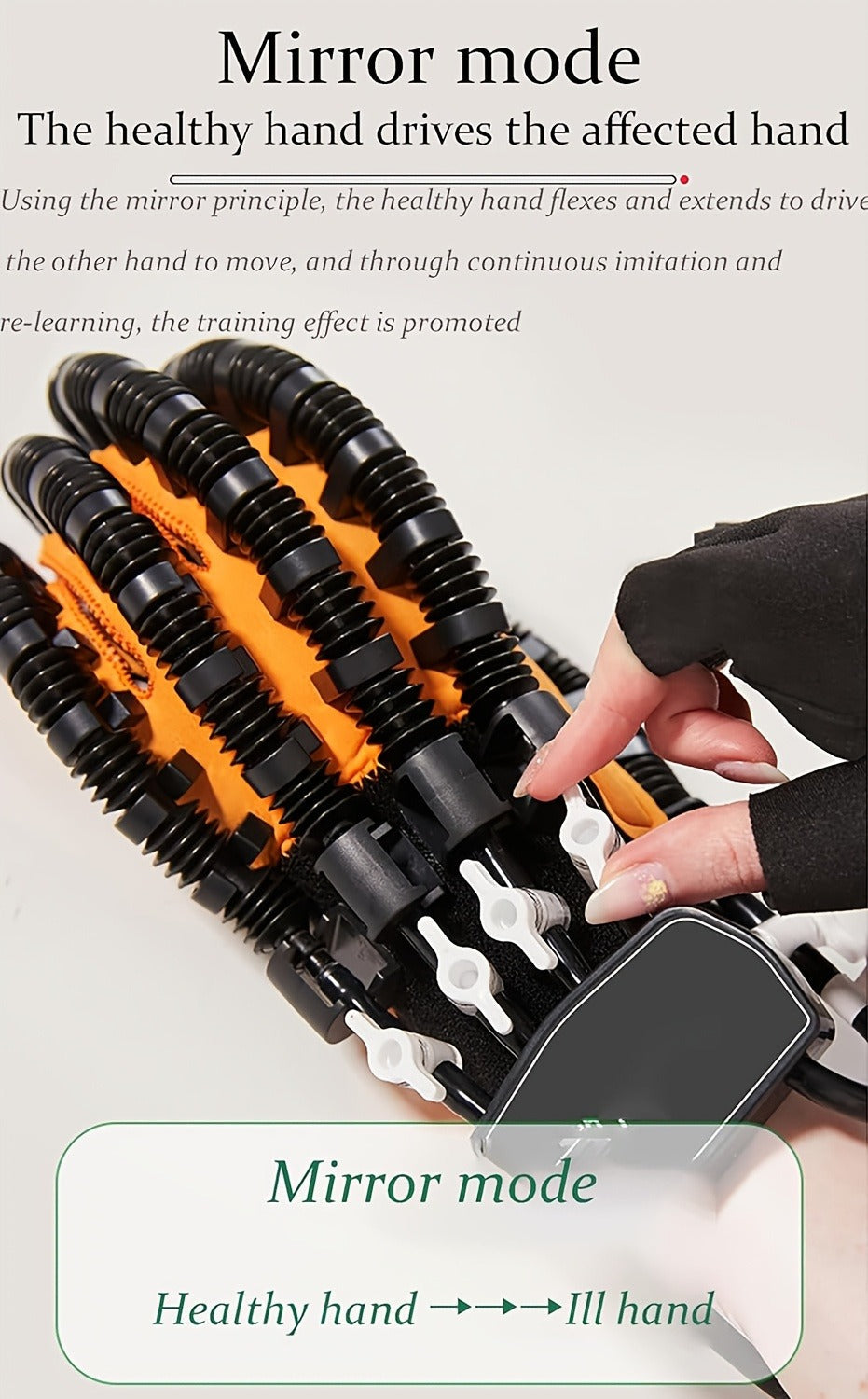 Hand Rehabilitation Glove Pneumatic Finger Trainer Left Right M L XL