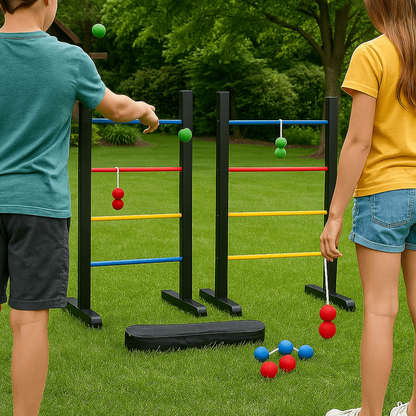 Outdoor Lawn Toss Game Set – Washer Toss & Ladder Toss for Backyard Party, Portable Yard Games for Adults Kids Family, Includes Carrying Case, Fun for Tailgate Camping Beach BBQ Gatherings