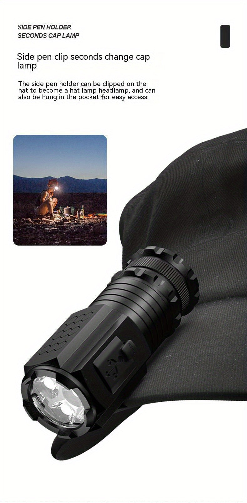Magnetic LED Flashlight, 3000 Lumen Super Bright Rechargeable Torch with Strong Magnet Base, 300M Long Range Flood Beam for Outdoor, Camping, Household & Emergency Use