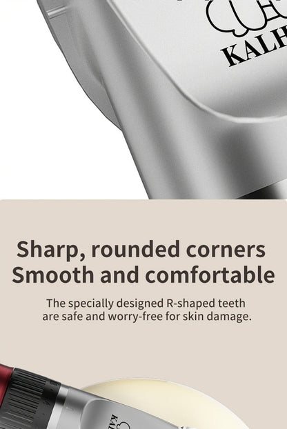 Pet Grooming Clippers Rechargeable with LED Display - Cordless Electric Dog Cat Hair Clipper, Detachable Blades 4 Guide Combs Low Noise, Professional Wireless Pet Trimmer with Accessories, Red