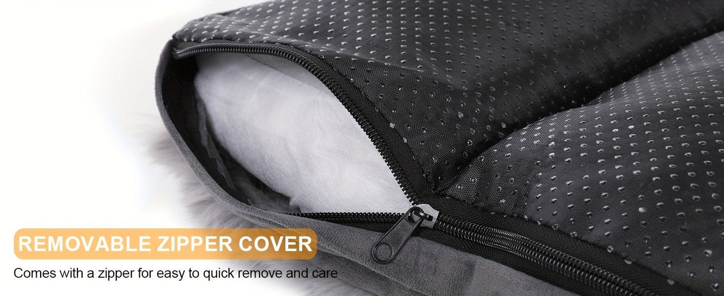 Orthopedic Dog Bed for Large Dogs - XL XXL Memory Foam Pet Bed with Removable Washable Cover, Anti-Slip Base, Faux Fur Kennel for Joint Relief, Machine Washable, Dirt-Repellent, Small Medium Large XLarge