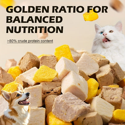 Freeze-Dried Dog Treats 150g Triple Combo - Beef Liver, Chicken & Egg Yolk Grain-Free High Protein Crunchy Bites for Small Dogs, Puppies, Poodles & Bichons, Training Rewards